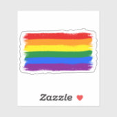 Rainbow Prilag Paint Stripes Aufkleber (Blatt)