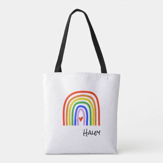 Rainbow Primäre Farben Schwarz-weißer Individuelle Tasche (Rückseite)