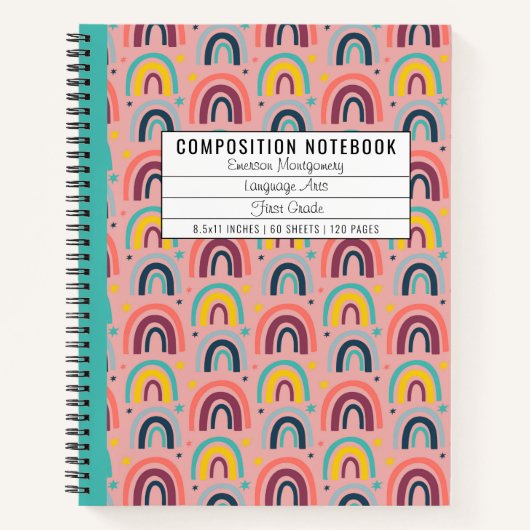 Rainbow Primäres Notebook-Story Journal Notizblock (Vorderseite)