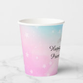 Rainbow Princess Birthday Paper Cups Pappbecher (Vorderseite)