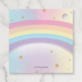 Rainbow Princess Bunny Birthday Party Danke Geschenkanhänger (Rückseite)