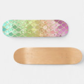 Rainbow Princess Glitzer Scales #1 Skateboard (Horizontal)
