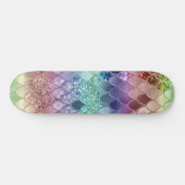 Rainbow Princess Mermaid Scales #3 Skateboard (Horizontal)