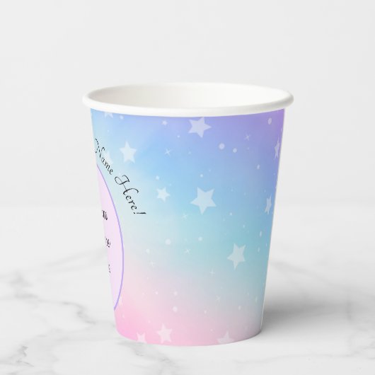 Rainbow Princess Personal Picture Cups Pappbecher (Rückseite)