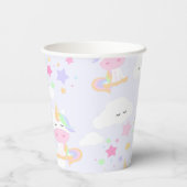 Rainbow Princess Unicorn Party Cups Pappbecher (Rückseite)
