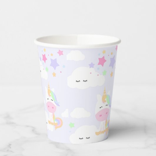 Rainbow Princess Unicorn Party Cups Pappbecher (Links)