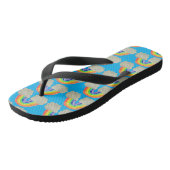 Rainbow Print Flip Flops Badesandalen (Schrägansicht)