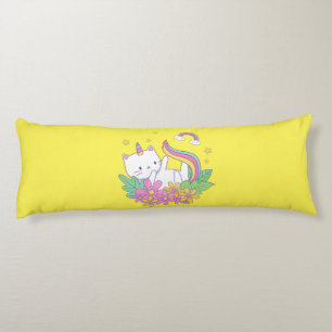 Rainbow Print Kitten Body Kissen