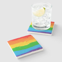 Rainbow Prione Untersetzer - Öl Paint LGBT Gay