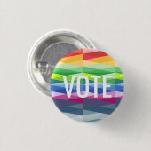 Rainbow Prism Abstrakt Geometric Design - STIMME Button (Vorne & Hinten)