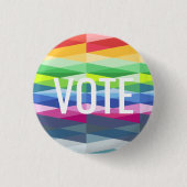 Rainbow Prism Abstrakt Geometric Design - STIMME Button (Vorderseite)