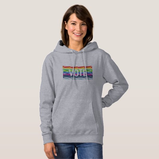 Rainbow Prism Abstrakt Geometric Design - STIMME Hoodie (Vorne ganz)