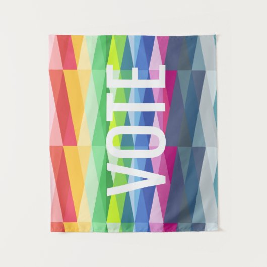 Rainbow Prism Abstrakt Geometric Design - STIMME Wandteppich (Vorderseite)