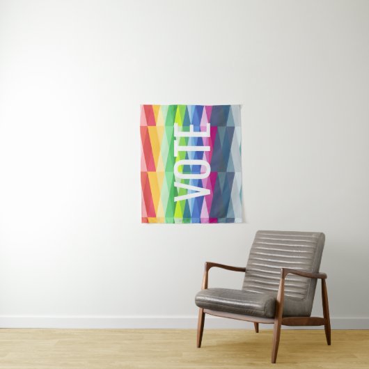 Rainbow Prism Abstrakt Geometric Design - STIMME Wandteppich (Beispiel)