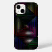 Rainbow Prism auf schwarz Case-Mate iPhone Hülle (Rückseite)