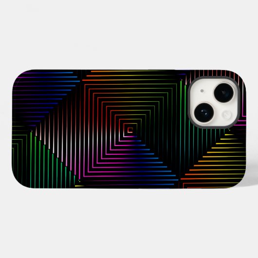 Rainbow Prism auf schwarz Case-Mate iPhone Hülle (Rückseite (Horizontal))