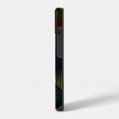 Rainbow Prism auf schwarz iPhone Hülle (Linke Seite)