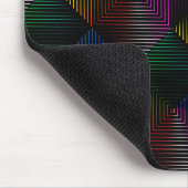 Rainbow Prism auf schwarz Mousepad (Ecke)