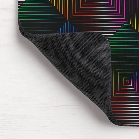 Rainbow Prism auf schwarz Mousepad (Ecke)