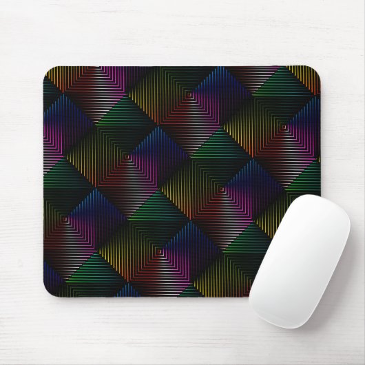 Rainbow Prism auf schwarz Mousepad (Mit Mouse)