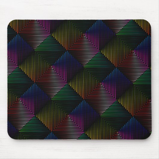 Rainbow Prism auf schwarz Mousepad (Vorne)
