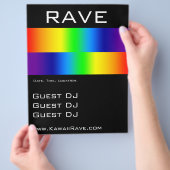 Rainbow Prism Custom Rave Flyer (Hand)