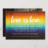 Rainbow Prism Liebe ist Liebe Gay Engagement Party Einladung (Vorne/Hinten)