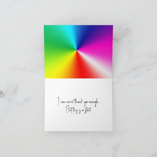 Rainbow Prism Vielen Dank Karte (Innenseite)