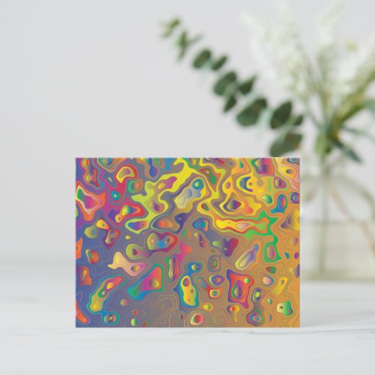 Rainbow Prism Wassertropfen auf der Postkarte (Stehend Vorderseite)