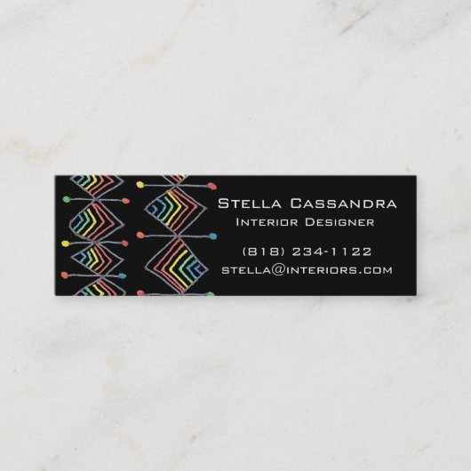 Rainbow Prisma diamonds schöpferisch geometrisch s Mini Visitenkarte (Vorderseite)