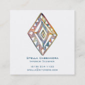 Rainbow-Prisma, geometrisch weiß Quadratische Visitenkarte (Vorderseite)