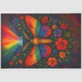 Rainbow Prismatisches Moth Decoupage Papier (Vorderseite)