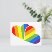 Rainbow Prix Couple Postkarte (Stehend Vorderseite)