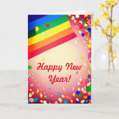Rainbow Prix New Year 5" x 7" New Year Card Karte (Gelbe Blume)