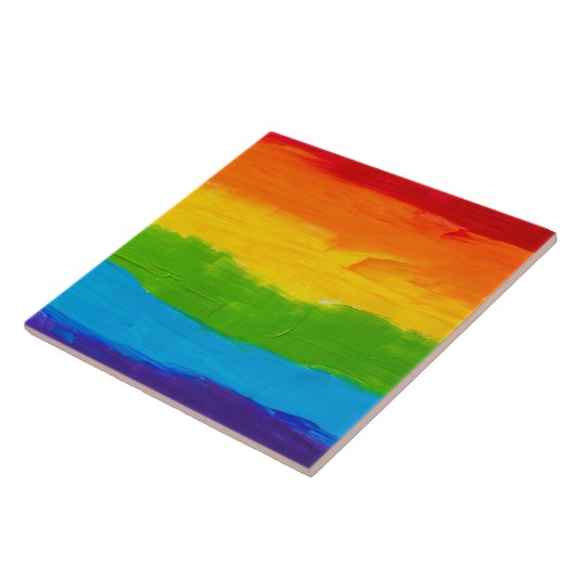 Rainbow Prix Oil Paint Keramik Tile - farbenfroh Fliese (Seite)
