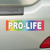 Rainbow Pro-Life Autoaufkleber (Auf Auto)