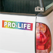 Rainbow Pro-Life Autoaufkleber (Auf Lkw)