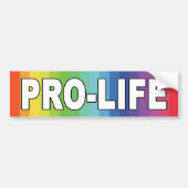 Rainbow Pro-Life Autoaufkleber (Vorne)