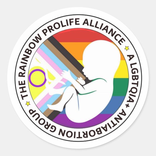 Rainbow ProLife Alliance Rundaufkleber Runder Aufkleber (Vorderseite)