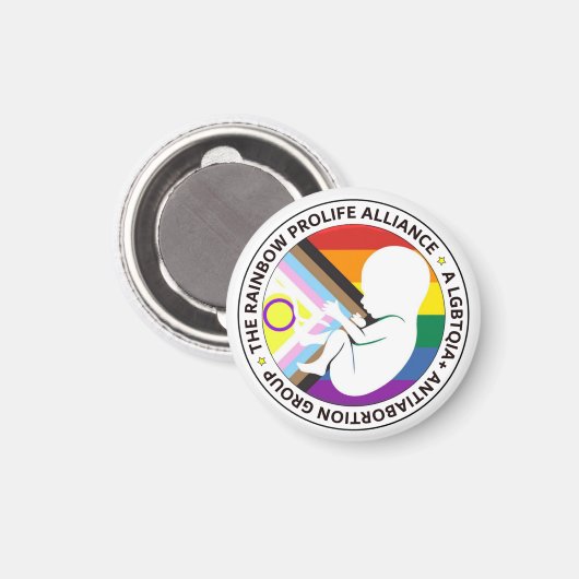 Rainbow ProLife Magnet (Vorderseite/Rückseite)