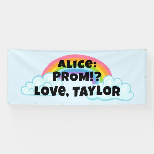 Rainbow Prom Proposal Banner (Horizontal)