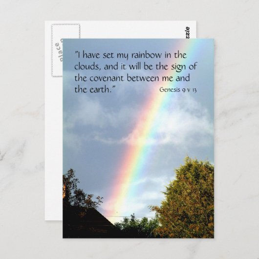 Rainbow Promise, Genesis 9/13 | Postkarte (Vorne/Hinten)