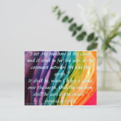 Rainbow Promise Postkarte (Stehend Vorderseite)