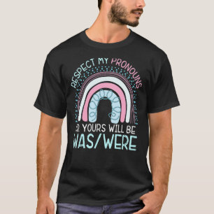 Rainbow Protect Trans Kids respektieren meine Pron T-Shirt