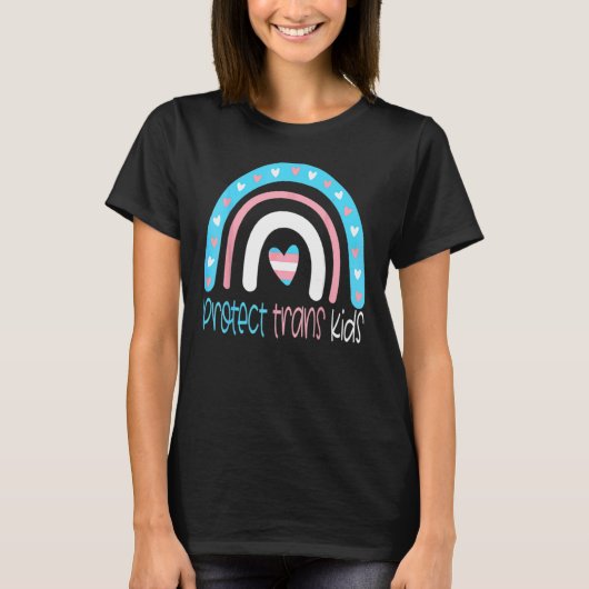 Rainbow Protect Trans Kids Transgender Pride Monat T-Shirt (Vorderseite)