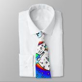 Rainbow Psychedelic Sun & Stars Vibranful Krawatte (Gebunden)