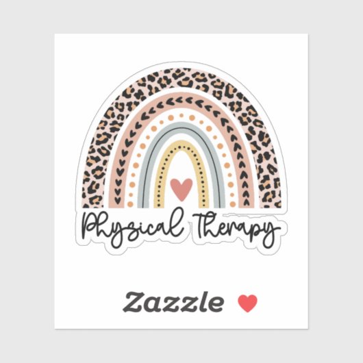 Rainbow PT PTA Physical Therapy Therapist Gift Aufkleber (Blatt)