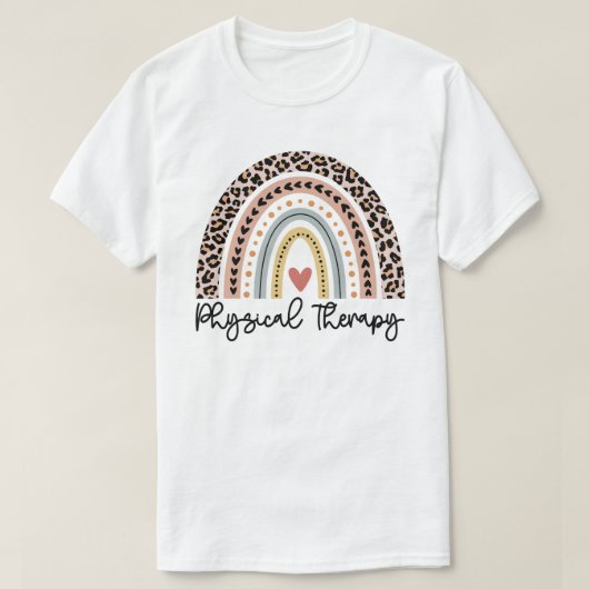 Rainbow PT PTA Physikalischer Therapeut Geschenk T-Shirt (Design vorne)