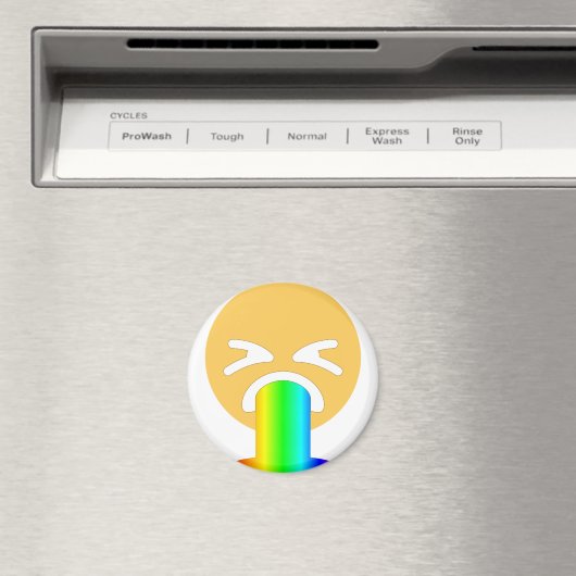 rainbow puke emoji magnet (In Situ (Geschirrspüler))