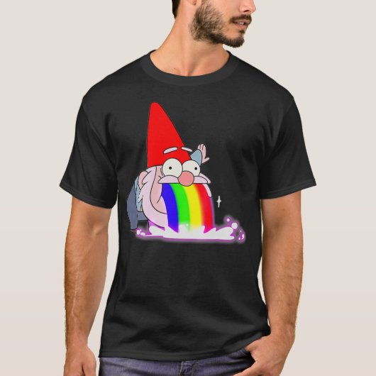 Rainbow Puking Gnome Gravity Inspiriert Big Dipper T-Shirt (Vorderseite)